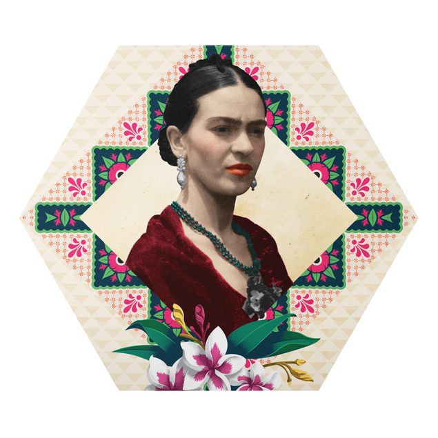 Láminas de cuadros famosos Frida Kahlo - Flowers And Geometry