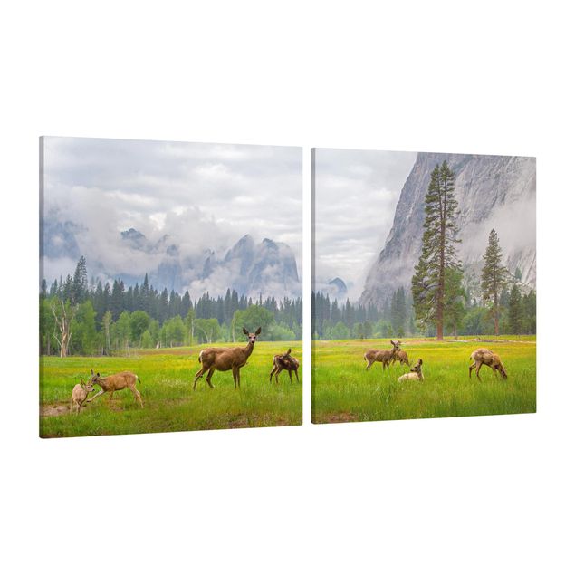 Cuadro con paisajes Deer In The Mountains
