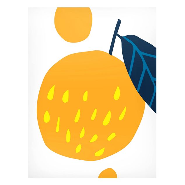 Cuadros de frutas modernos Abstract Shapes - Orange