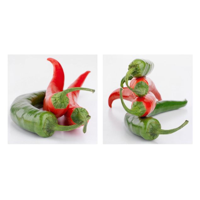 Cuadros de flores Red and green peppers