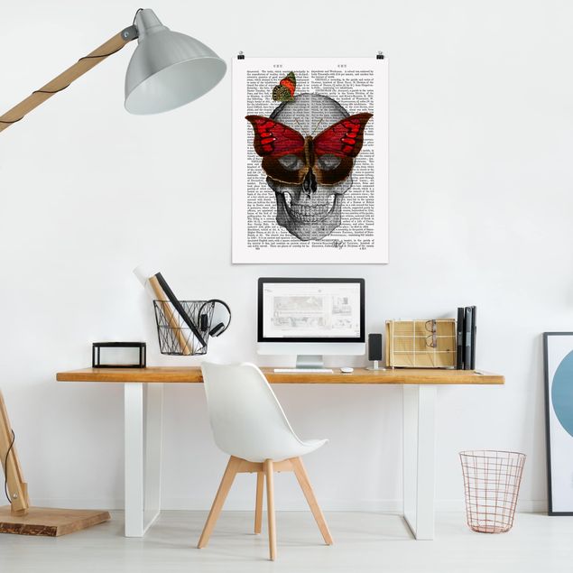 Cuadros de mariposas Scary Reading - Butterfly Mask