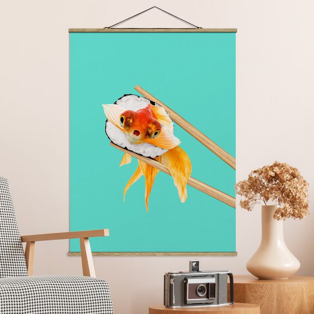 Decoración de cocinas Sushi With Goldfish
