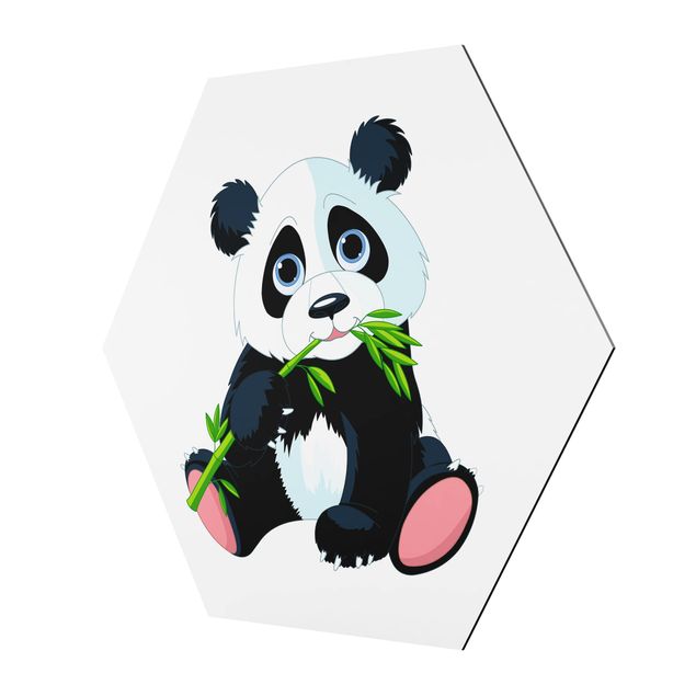 cuadros hexagonales Nibbling Panda