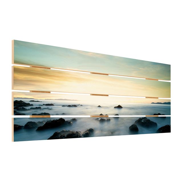 cuadros de madera decorativos Sunset Over The Ocean