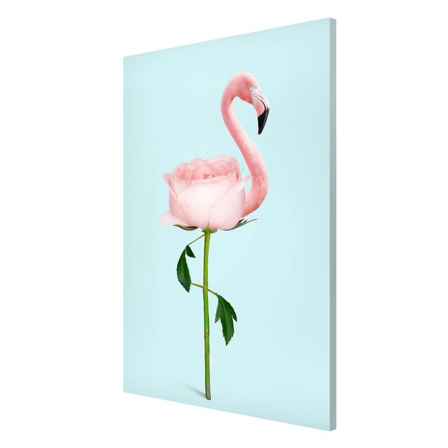 Cuadros de plantas Flamingo With Rose