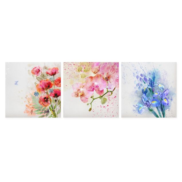 Cuadros Watercolour Flower Trio