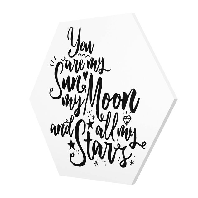 cuadros hexagonales You Are My Sun, My Moon And All My Stars
