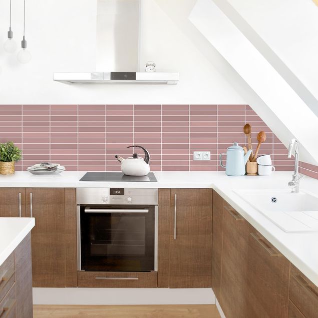 Salpicaderos de cocina efecto teja Metro Tiles - Antique Pink