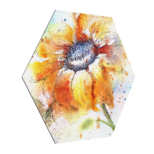 Cuadros flores Painted Sunflower