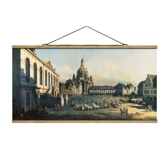 Estilo artístico Post Impresionismo Bernardo Bellotto - New Market Square In Dresden From The Jüdenhof