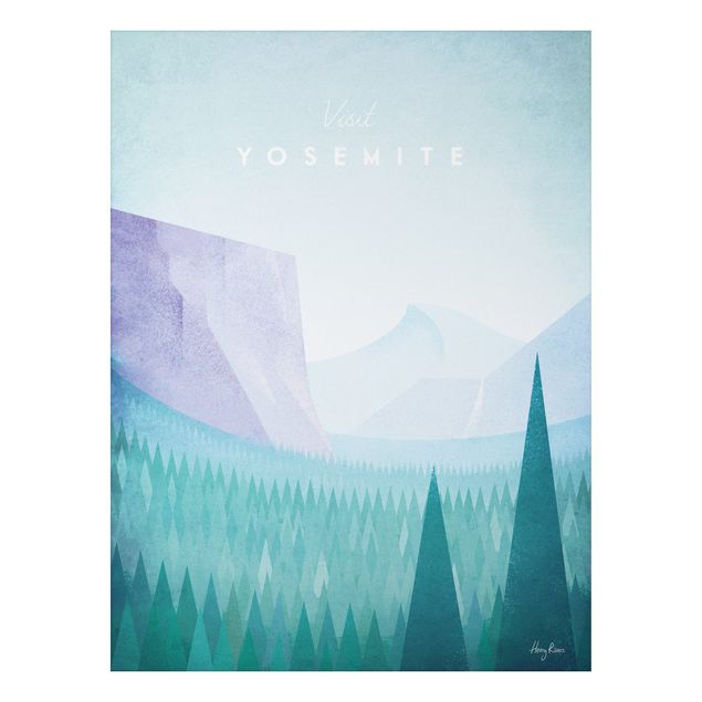 Cuadros árboles Travel Poster - Yosemite Park