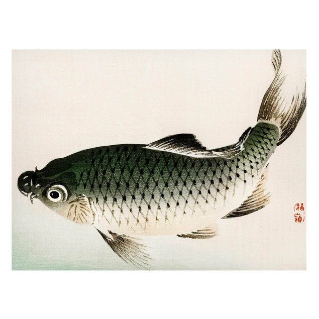 Cuadros de peces modernos Asian Vintage Drawing Carp
