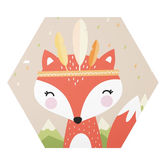 Cuadro rojo Indian Fox