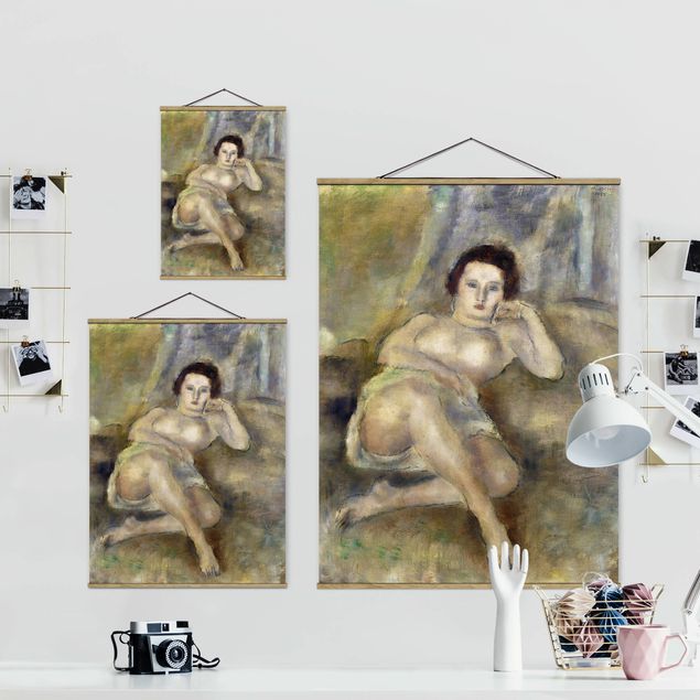 Cuadros de retratos Jules Pascin - Lying young Woman