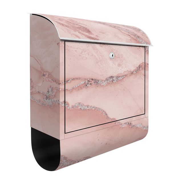 Buzón rosa Colour Experiments Marble Light Pink And Glitter