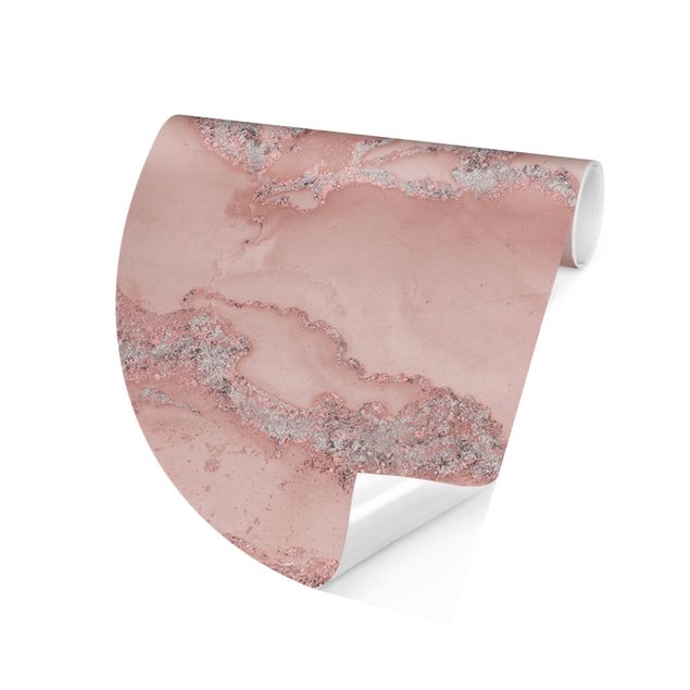 Papel pintado industrial Colour Experiments Marble Light Pink And Glitter
