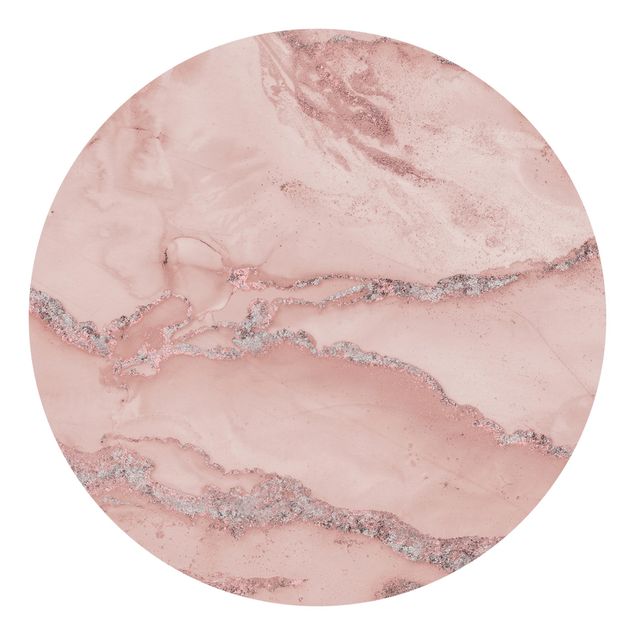 Papel pintado moderno Colour Experiments Marble Light Pink And Glitter