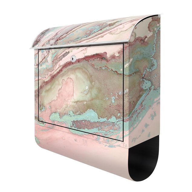 Buzones originales Colour Experiments Marble Light Pink And Turquoise