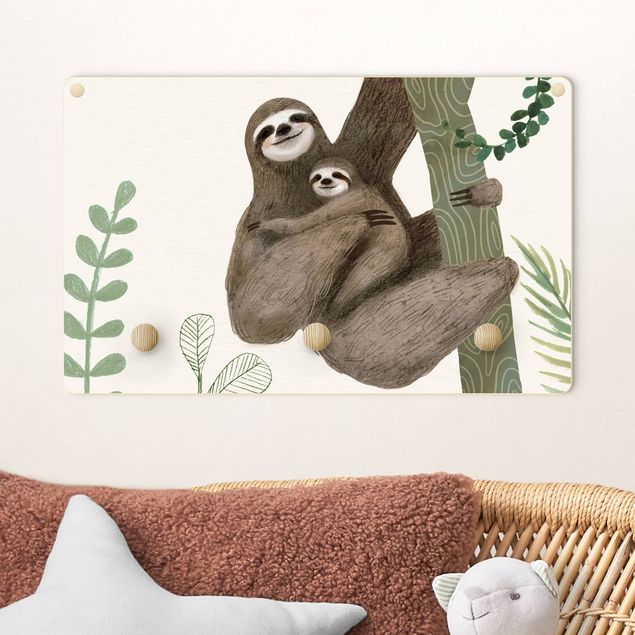 Decoración infantil pared Sloth Text - Easy