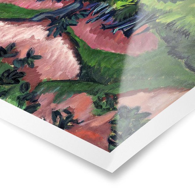 Cuadros de paisajes naturales  Ernst Ludwig Kirchner - Landscape with Chestnut Tree