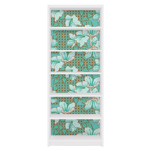 Láminas adhesivas mosaico Oriental Flower Pattern