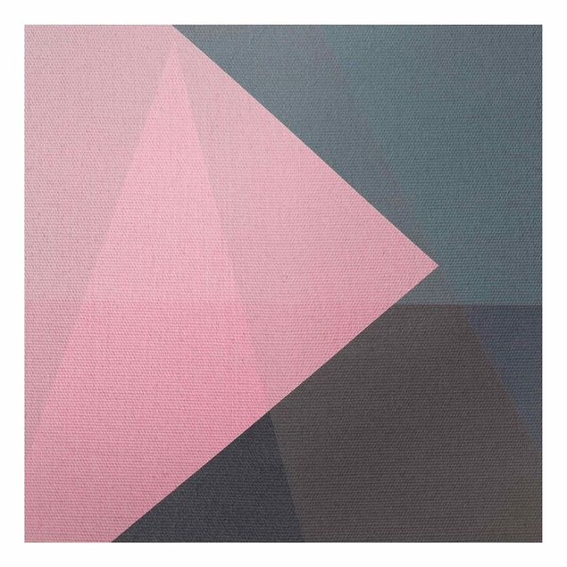 Cuadros abstractos modernos Pink Transparency Geometry