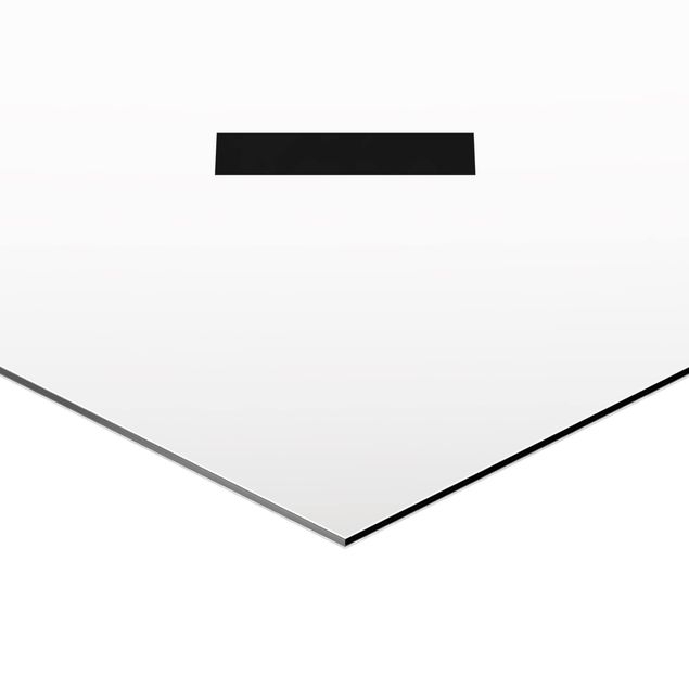Hexagon Bild Alu-Dibond - Buchstabe Weiß I