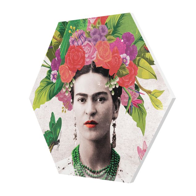 Cuadros famosos Frida Kahlo - Flower Portrait
