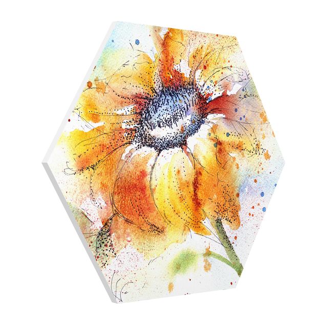 Cuadros de flores modernos Painted Sunflower
