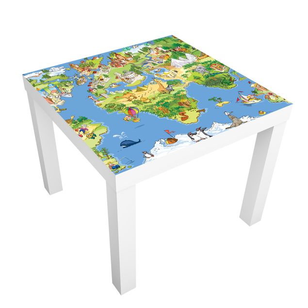 Decoración infantil pared Great and Funny Worldmap