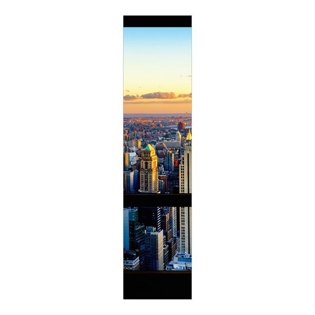 Paneles japoneses arquitectura y skyline Window view - Sunrise New York
