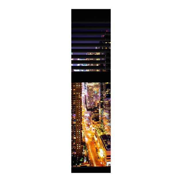Paneles japoneses arquitectura y skyline Window View Blinds - Manhattan at night