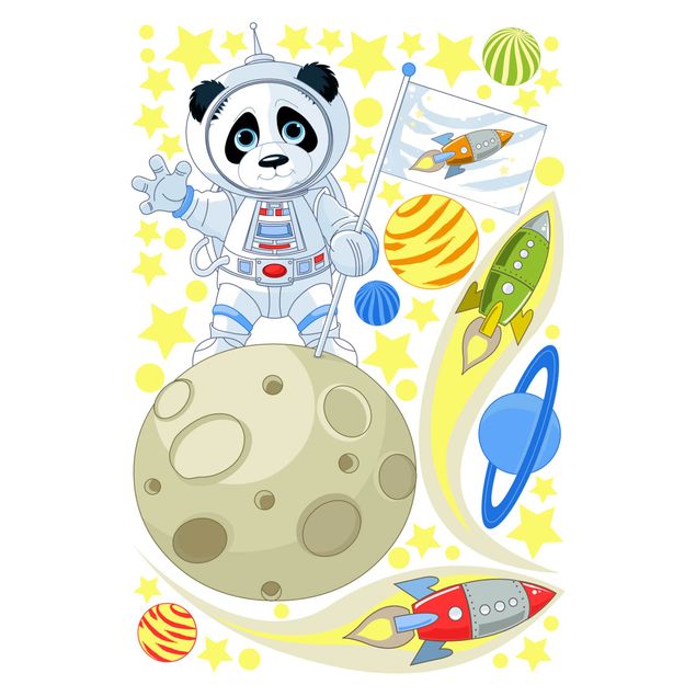 Láminas adhesivas Astronaut Panda