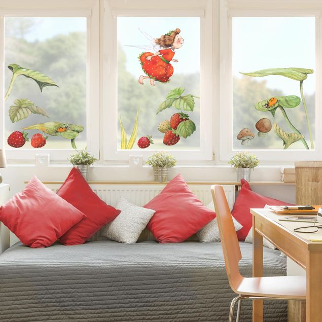 Decoración habitación infantil Little Strawberry Strawberry Fairy - Leaves And Strawberries