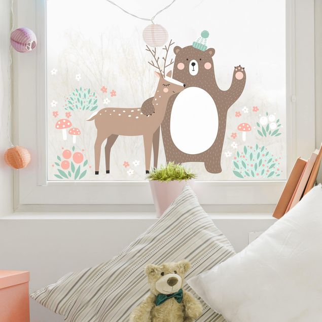 Decoración habitación infantil Forest Friends With Bear And Deer