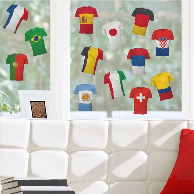 Decoración habitacion bebé Football Trikots Sticker Set