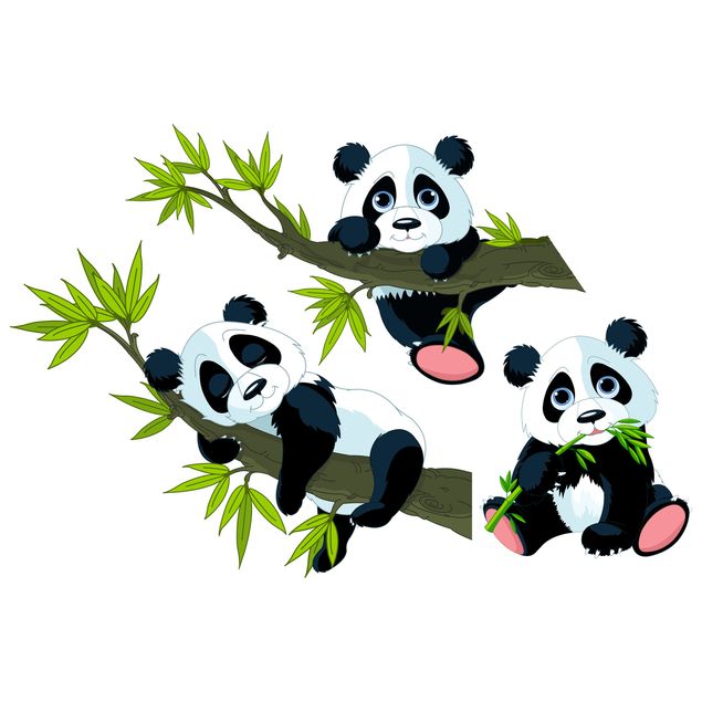 Vinilos para cristales animales Panda set