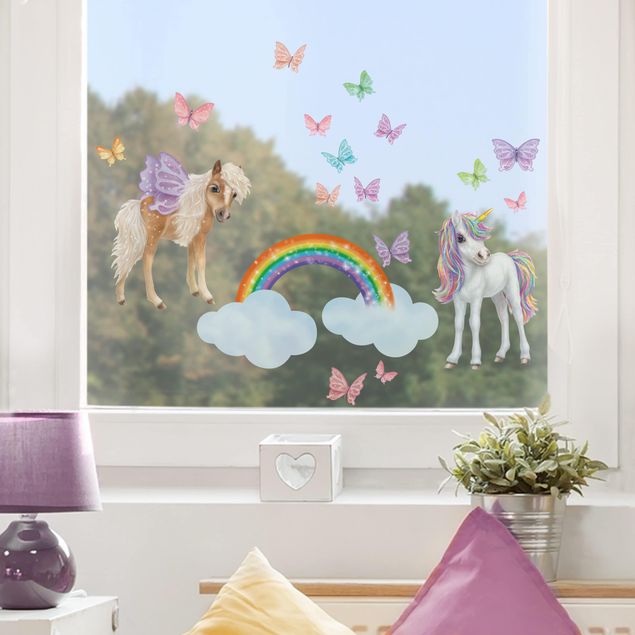 Decoración habitacion bebé Set Unicorn And Butterflies
