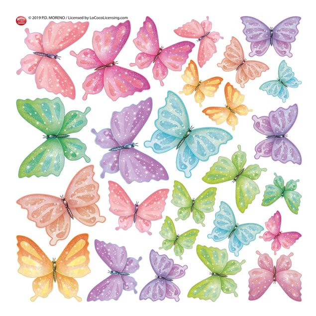 Vinilos para cristales animales Set Glitter Butterflies