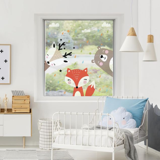 Vinilos para cristales animales Sweet Forest Animals