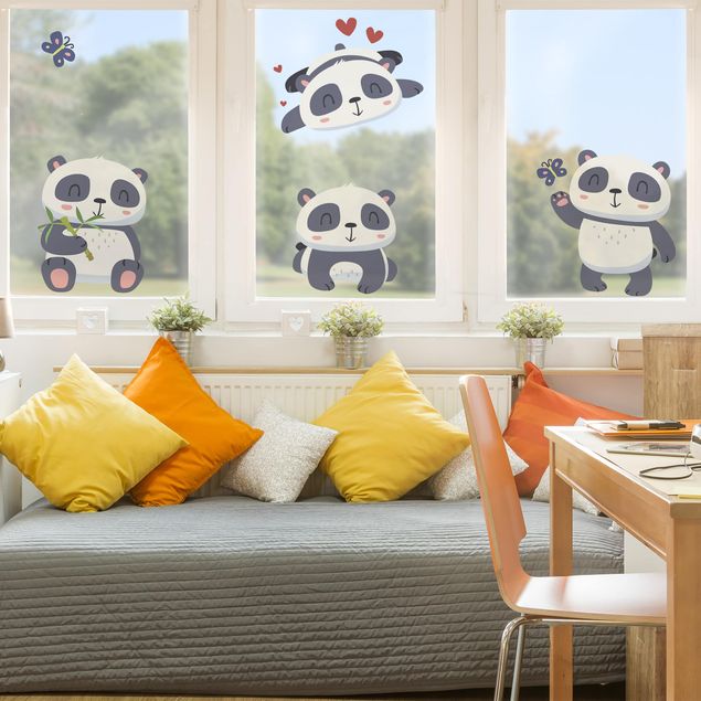 Decoración habitacion bebé Sweet Panda Bear Set