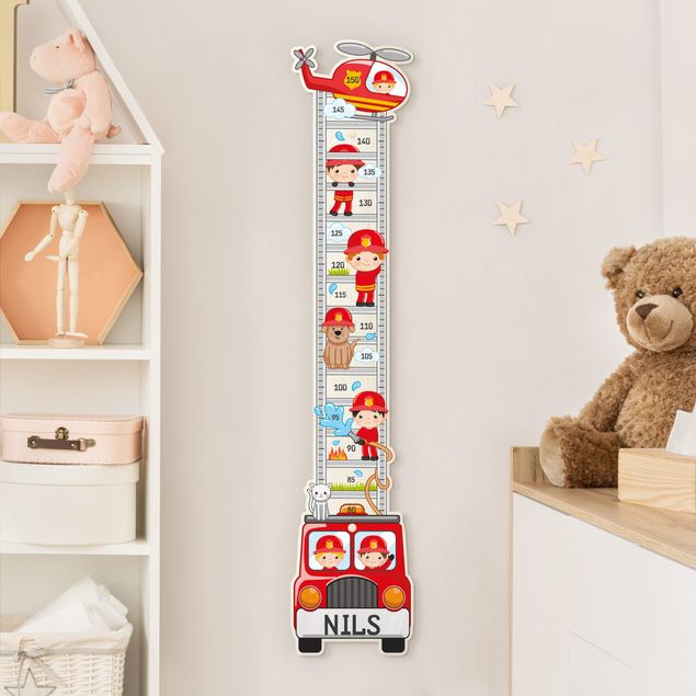 Decoración infantil pared Fire Brigade Set With Customised Name