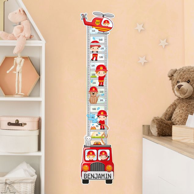 vinilos infantiles coches Fire Brigade Set With Customised Name