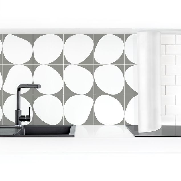 revestimiento pared cocina Oval Tiles - Dark Grey