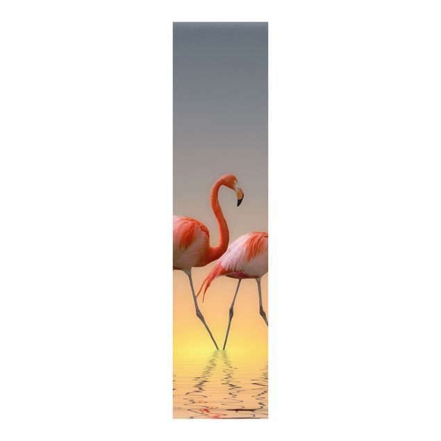 Cortinas panel japones Flamingo Love