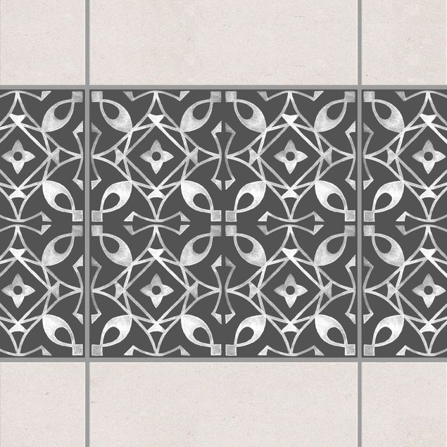 Decoración cocina Dark Gray White Pattern Series No.08