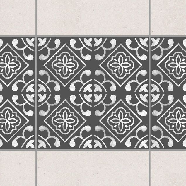 Decoración cocina Dark Gray White Pattern Series No.02