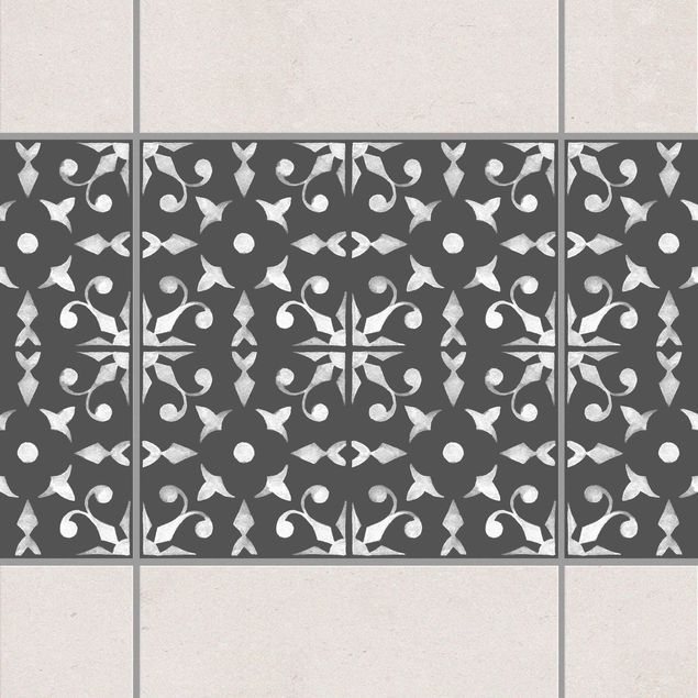 Decoración cocina Dark Gray White Pattern Series No.06