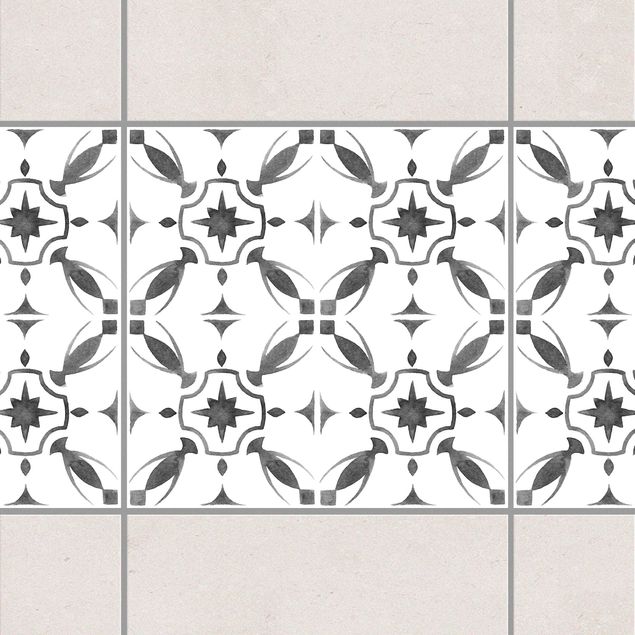 Decoración de cocinas Gray White Pattern Series No.1