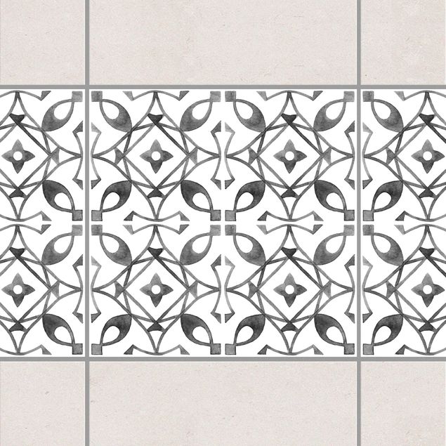 Decoración de cocinas Gray White Pattern Series No.8